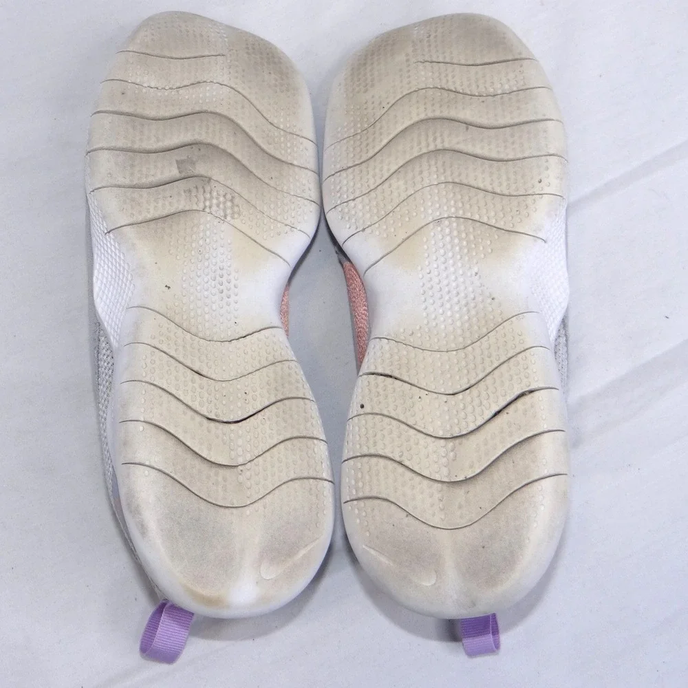 Nike Flex‎ Running Shoes Women's Gray Peach Swoosh Lightweight Size 6.5